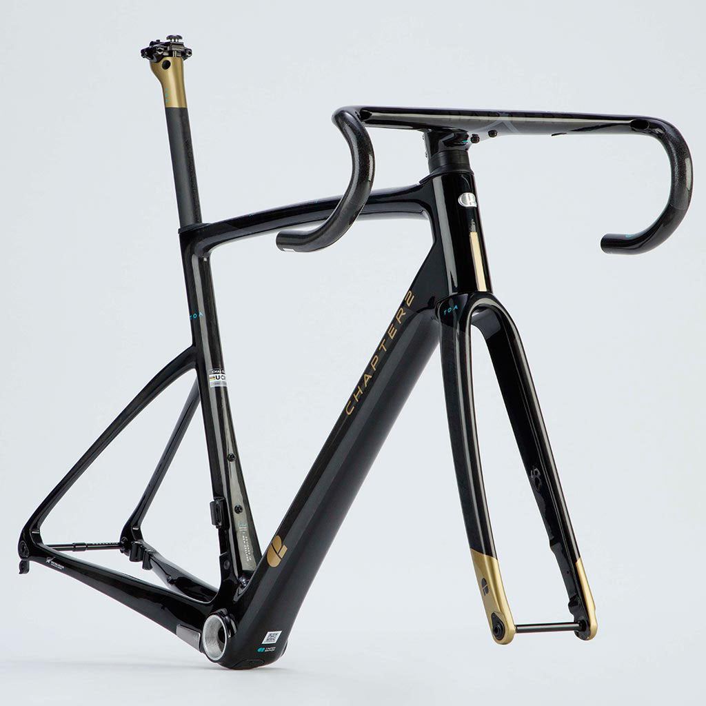 Black and 2025 gold road bike