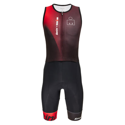 Santini Ironman IKAIKA Sleeveless Trisuit - Red - Cyclop.in