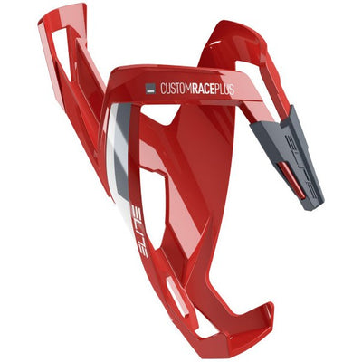 Elite Custom Race Plus Bottle Cage - Red Glossy/White Graphic - Cyclop.in