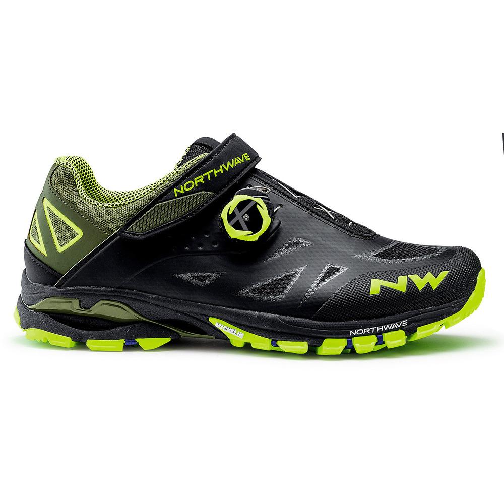 Northwave Spider Plus MTB-AM Shoes Black/Yellow Fluo 42