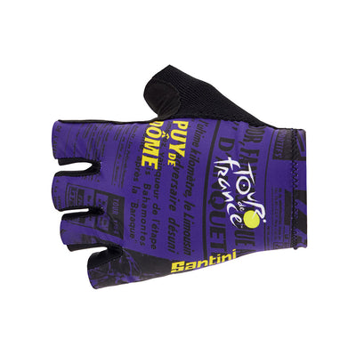 Santini TDF Puy De Dome Gloves-Print - Cyclop.in