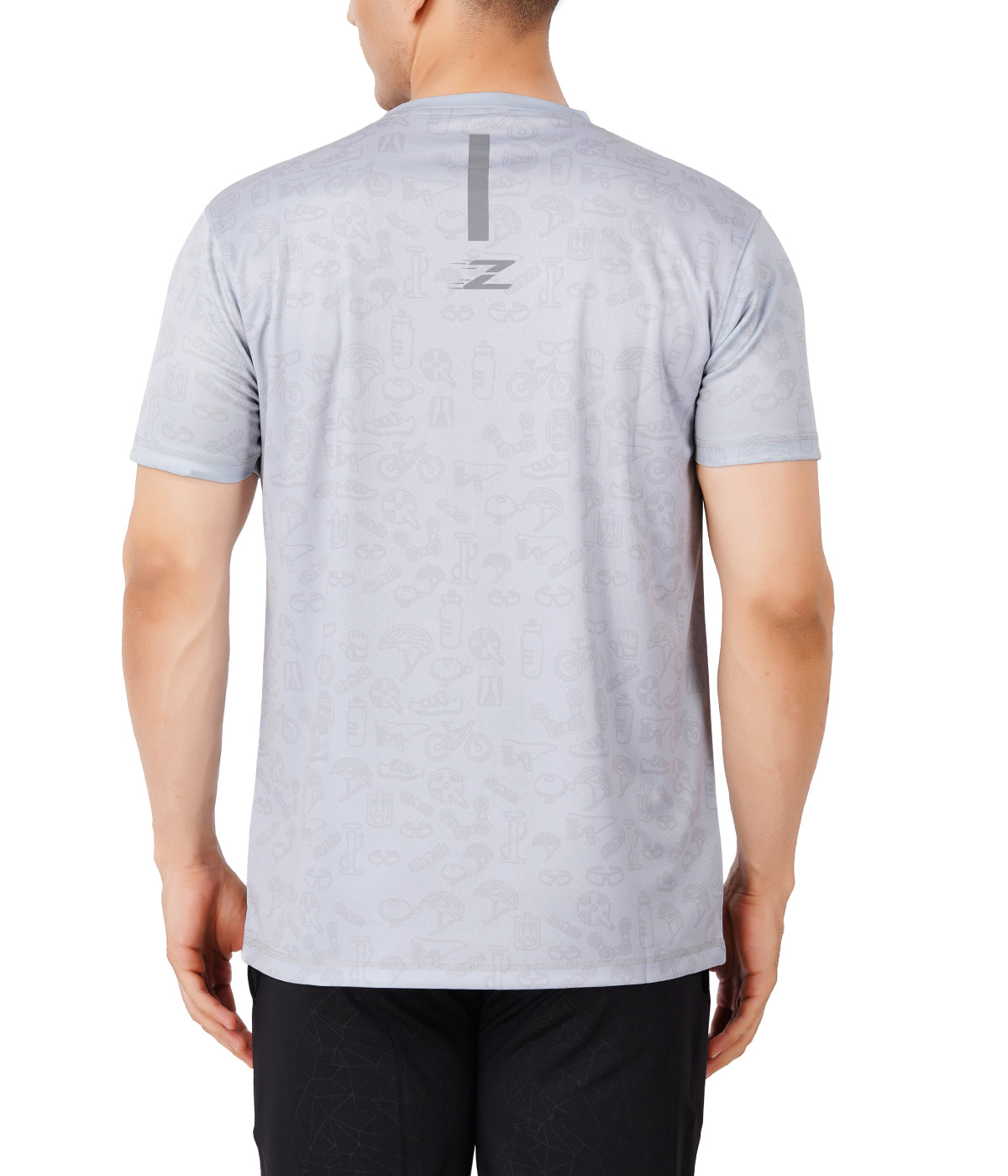 ZAKPRO Sports Tees for Men (Grey Run) - Cyclop.in