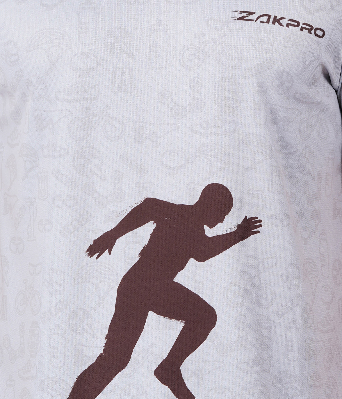 ZAKPRO Sports Tees for Men (Grey Run) - Cyclop.in