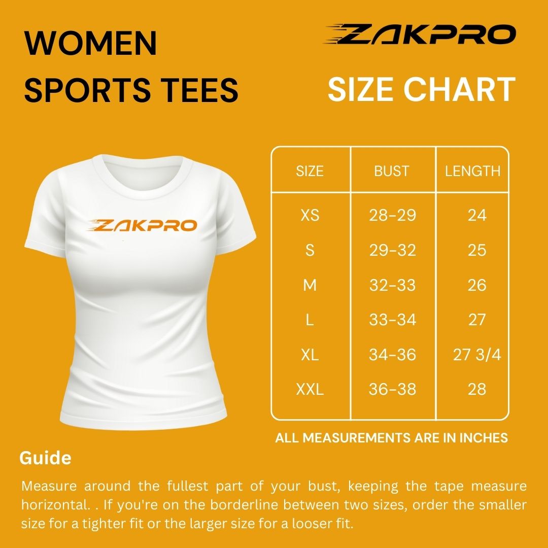 ZAKPRO Sports Tees for Women (Z Series) - Cyclop.in