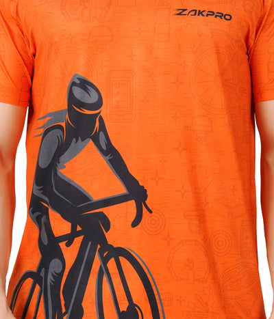 ZAKPRO Sports Tees for Men (Ride-O-Range) - Cyclop.in