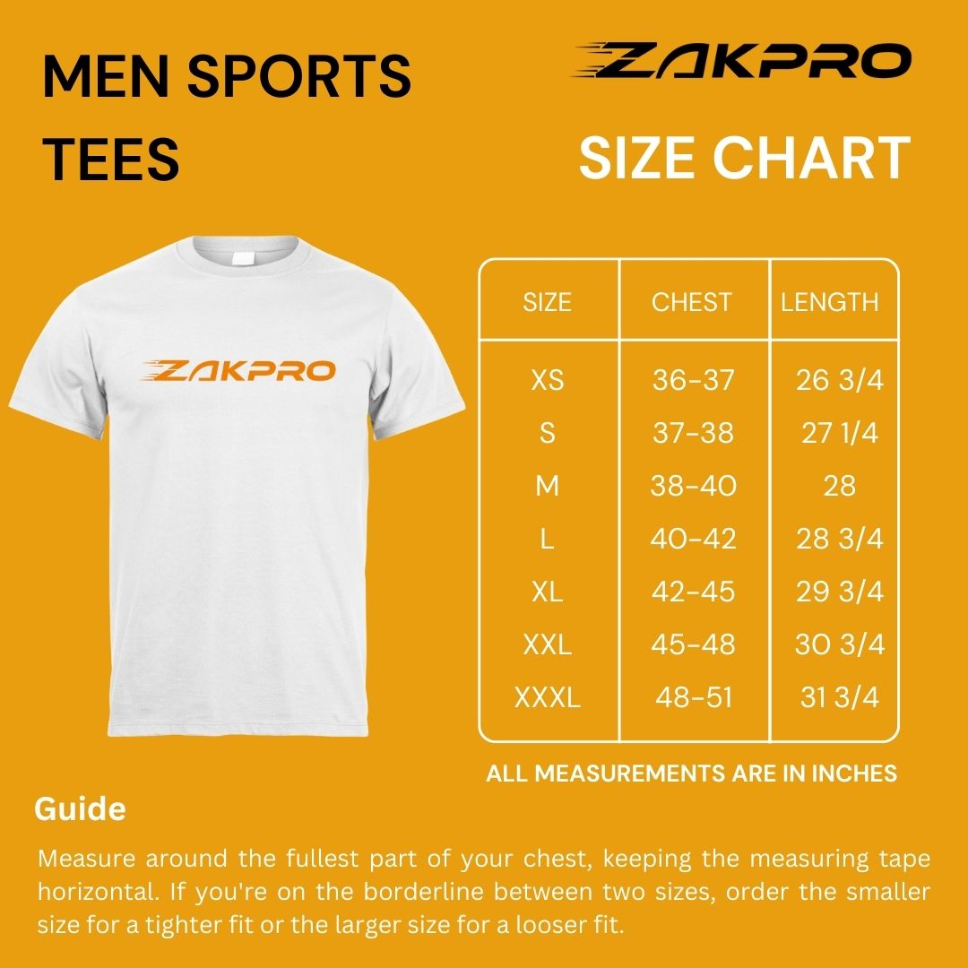 ZAKPRO Sports Tees for Men (Cross Blue) - Cyclop.in