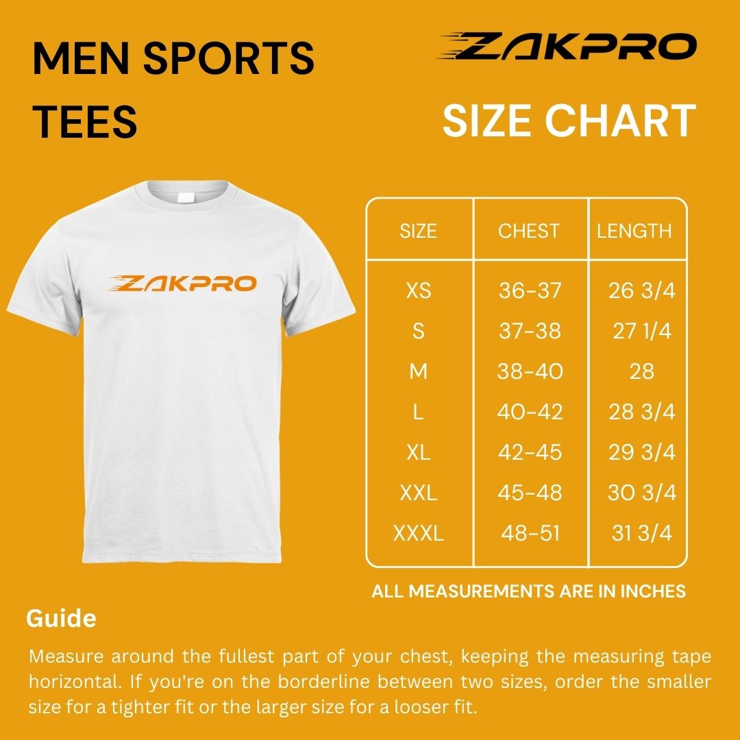 ZAKPRO Sports Tees for Men (Tone Black) - Cyclop.in