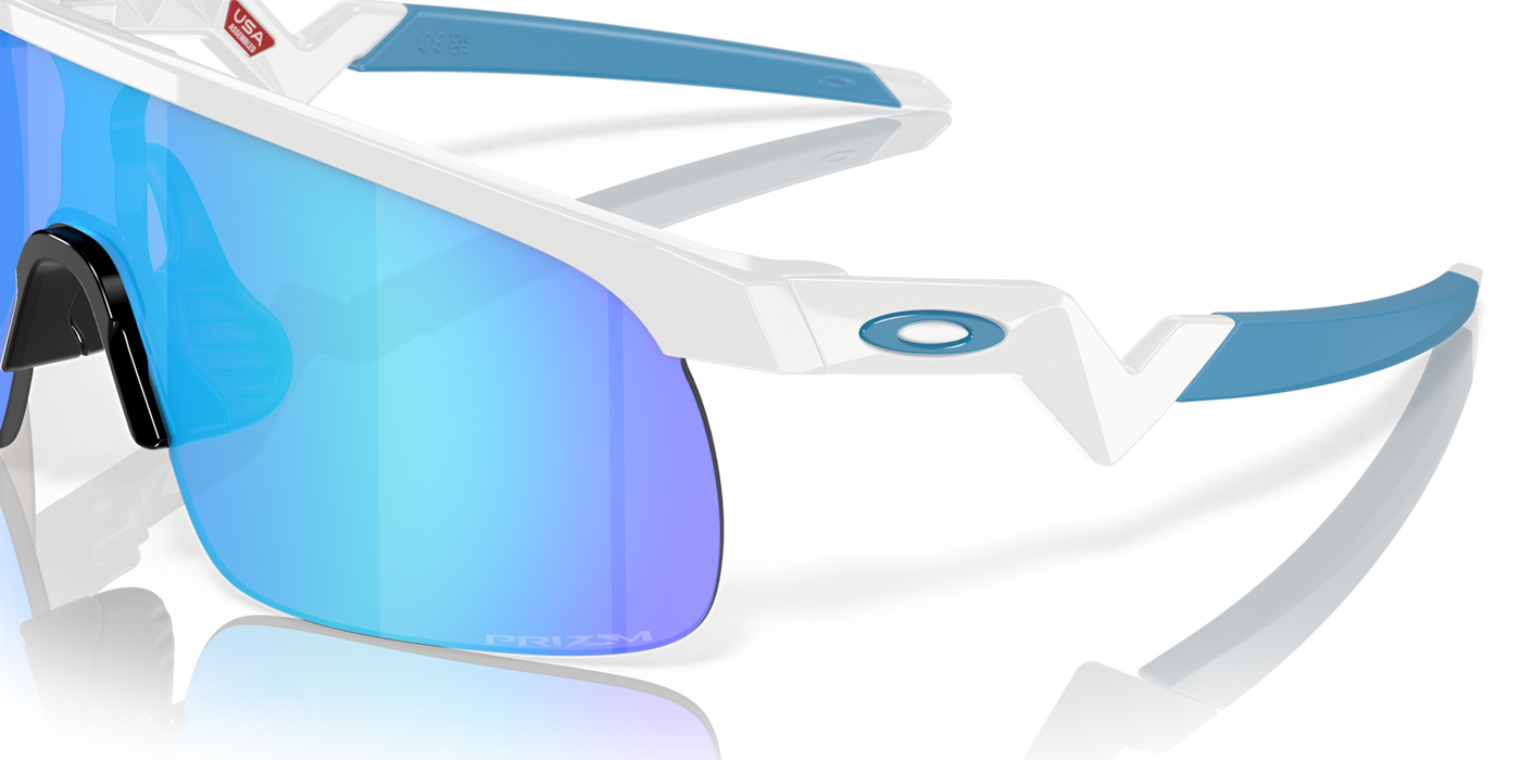 Oakley Resistor Prizm Sapphire Lenses Polished White Frame - (Youth Fit) - Cyclop.in