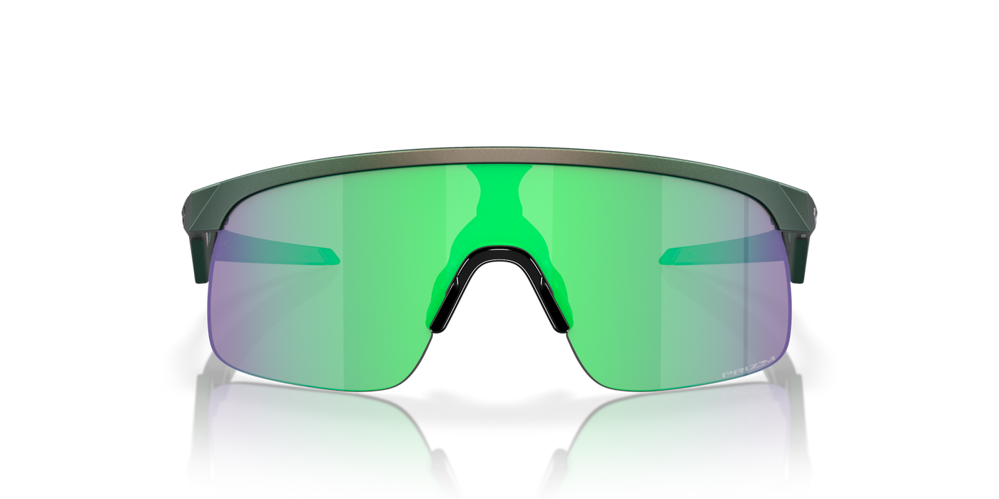 Oakley Resistor Prizm Jade Lenses Matte Silver/Green Colorshift Frame - (Youth Fit) - Cyclop.in