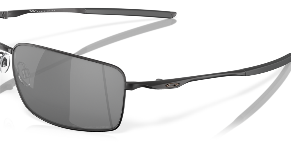 Oakley Square Wire Black Iridium Polarized Lenses Matte Black Frame - Cyclop.in