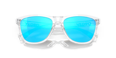 Oakley Frogskins Prizm Sapphire Lenses Crystal Clear Frame - Cyclop.in