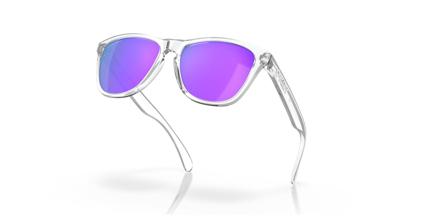 Oakley Frogskins Prizm Violet Lenses Polished Clear Frame - Cyclop.in