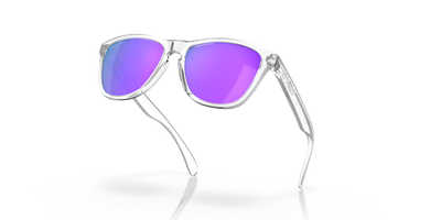 Oakley Frogskins Prizm Violet Lenses Polished Clear Frame - Cyclop.in