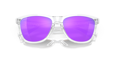 Oakley Frogskins Prizm Violet Lenses Polished Clear Frame - Cyclop.in