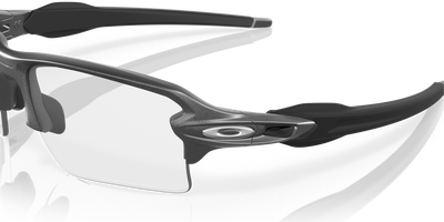 Oakley Flak 2.0 XL Clear To Black Iridium Photochromic Lenses Steel Frame - Cyclop.in