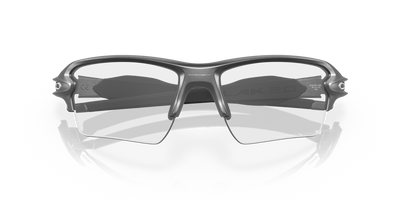 Oakley Flak 2.0 XL Clear To Black Iridium Photochromic Lenses Steel Frame - Cyclop.in