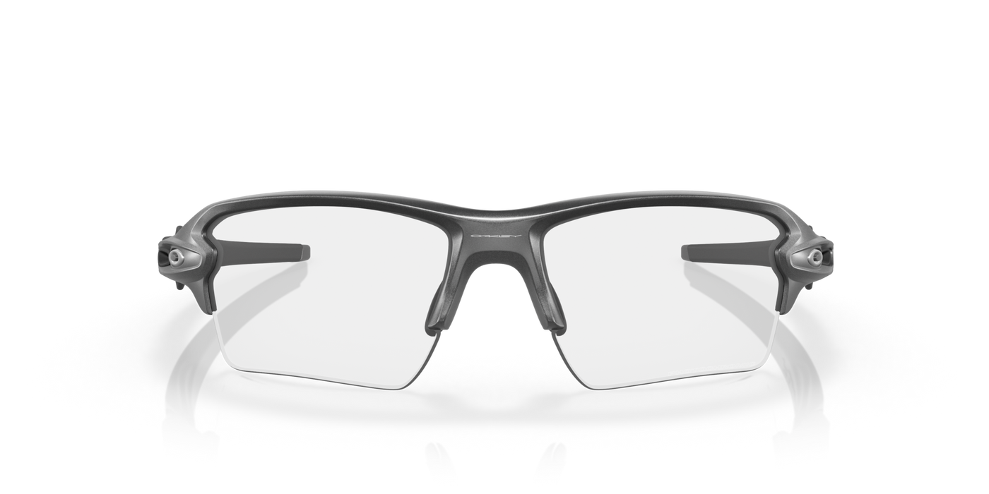 Oakley Flak 2.0 XL Clear To Black Iridium Photochromic Lenses Steel Frame - Cyclop.in