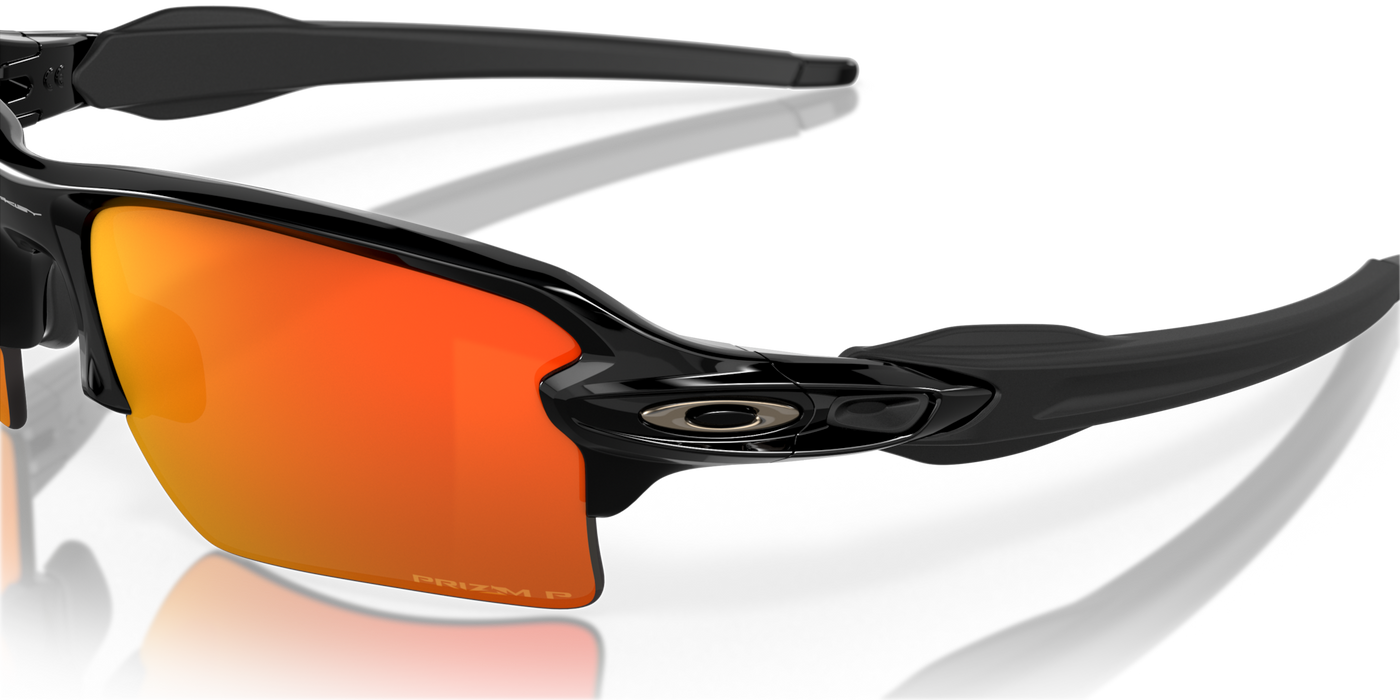 Oakley Flak 2.0 XL Prizm Ruby Polarized Lenses Polished Black Frame - Cyclop.in