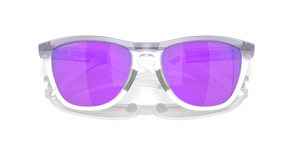 Clear oakleys hot sale with purple lenses