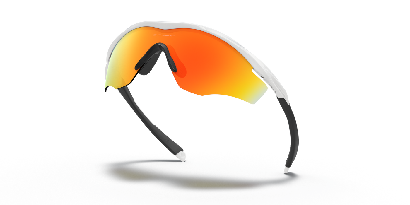 Oakley M2 Frame XL Fire Iridium Lenses Polished White Frame - Cyclop.in