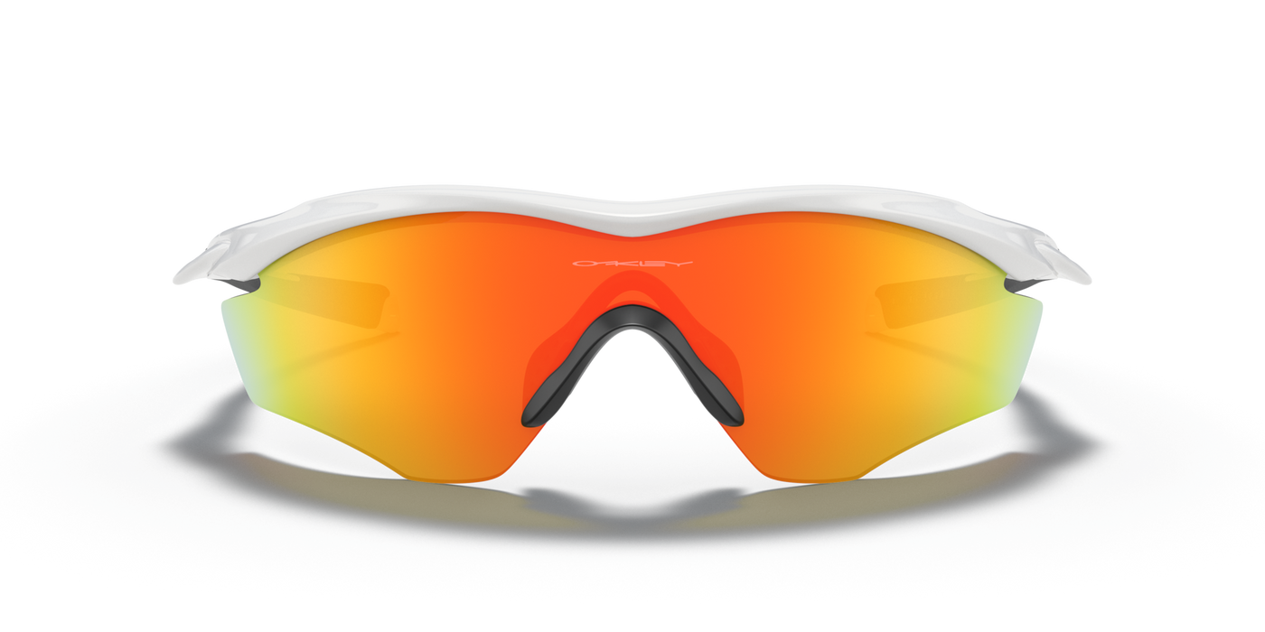 Oakley M2 Frame XL Fire Iridium Lenses Polished White Frame - Cyclop.in