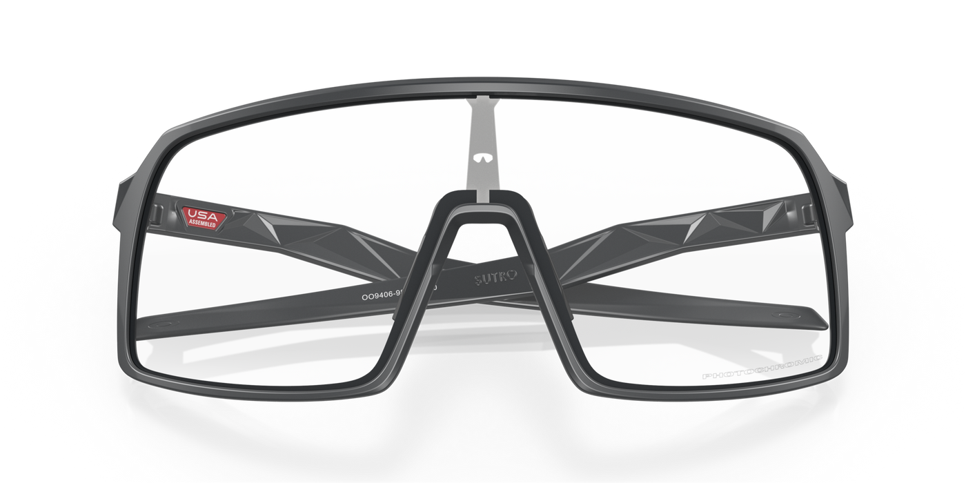Oakley Sutro Matte Clear To Black Iridium Photochromic Lenses Matte Carbon Frame - Cyclop.in