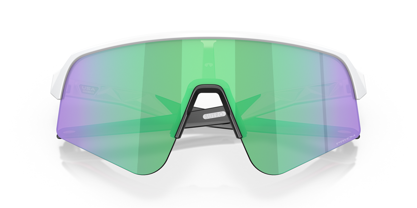 Oakley Sutro Lite Sweep Prizm Road Jade Lenses Matte White Frame - Cyclop.in