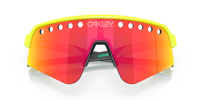 Oakley Sutro Lite Sweep Prizm Ruby Lenses Tennis Ball Yellow Frame - Cyclop.in