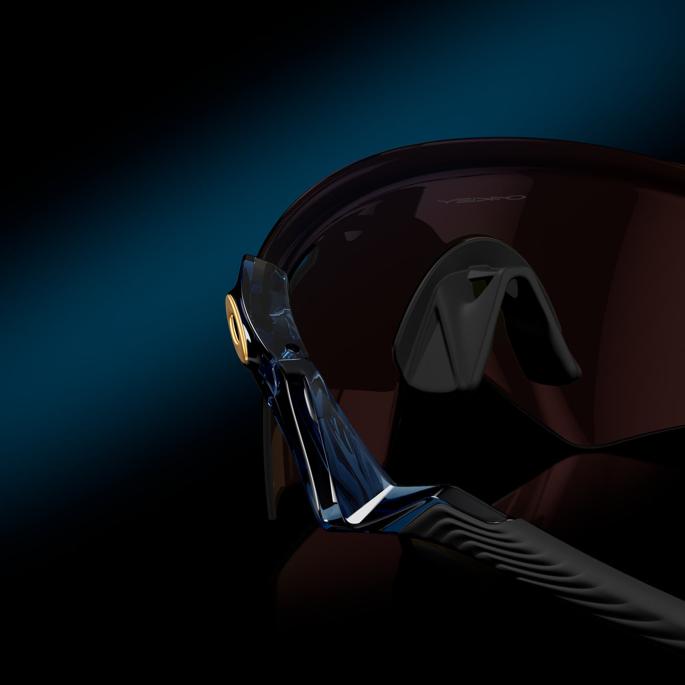 Oakley QNTM Kato Prizm Sapphire Lenses, Transparent Stonewash Frame - Cyclop.in