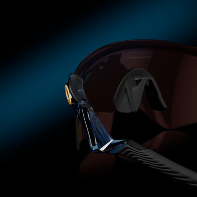 Oakley QNTM Kato Prizm Sapphire Lenses, Transparent Stonewash Frame - Cyclop.in