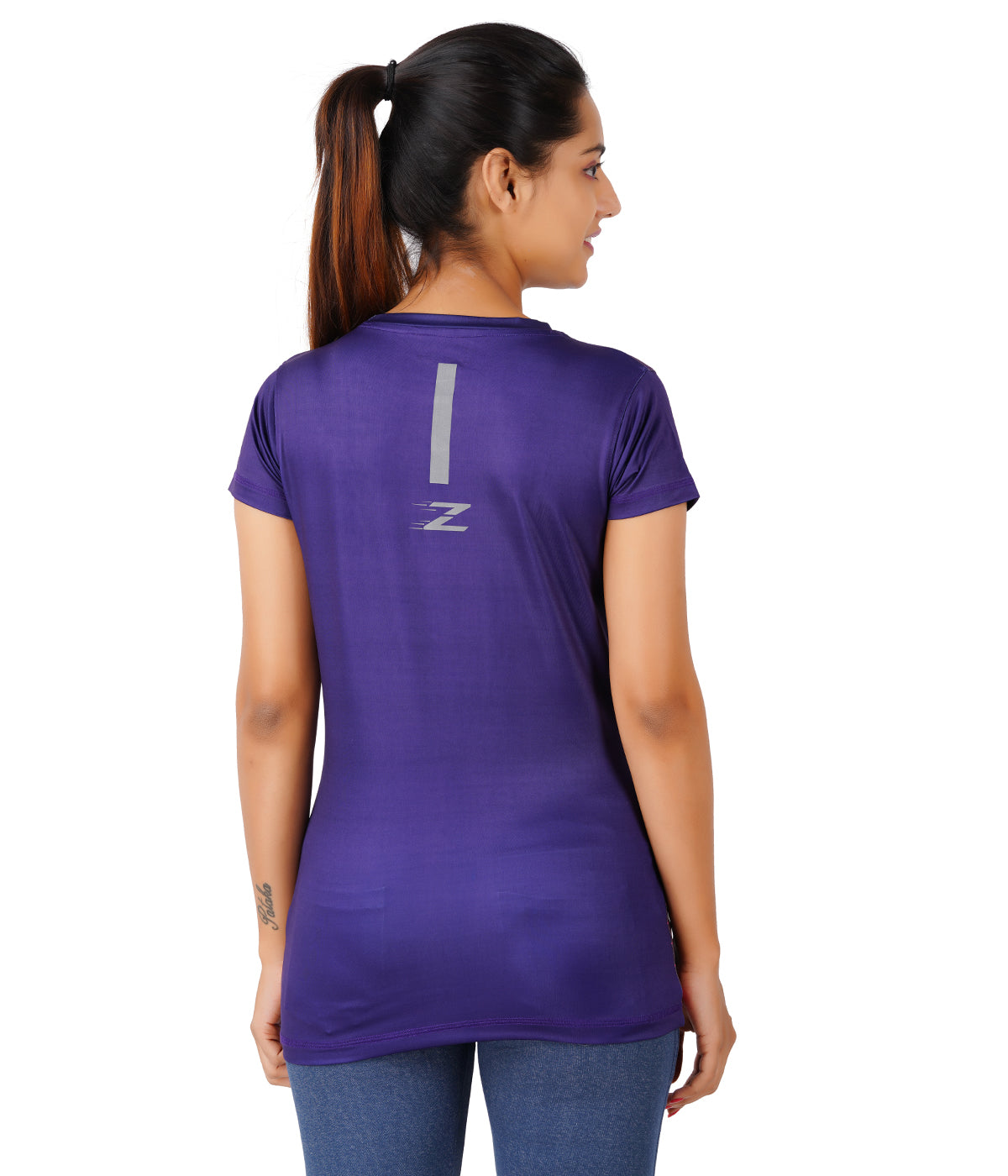 ZAKPRO Sports Tees for Women (Purple Wave) - Cyclop.in