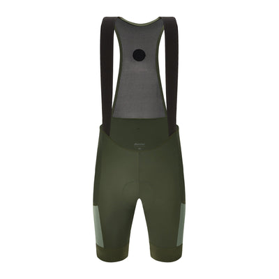 Santini Gravel Bibshorts - Green - Cyclop.in