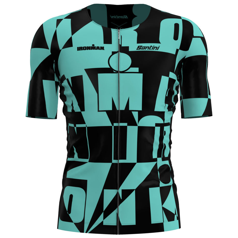 Santini Ironman Enigma Tri Jersey - Aqua - Cyclop.in