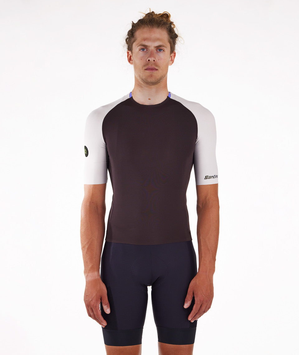 Santini T.Nova Pelle Unisex Jersey - Brown - Cyclop.in