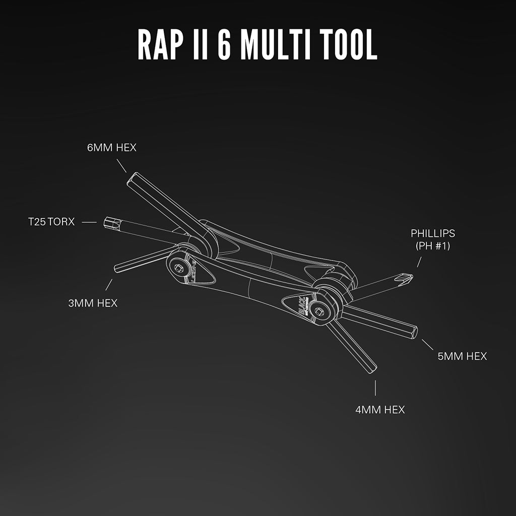 Lezyne Rap II Multitool - 6 Functions - Cyclop.in