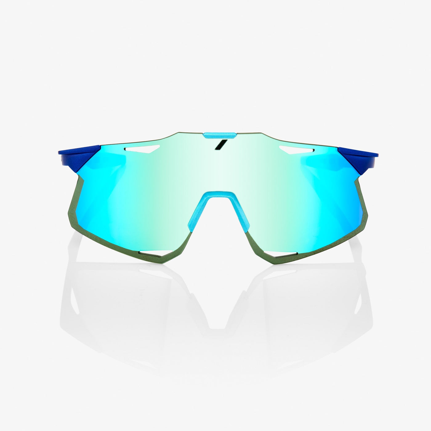100% HYPERCRAFT Sport Sunglasses - (Matte Metallic Into the Fade/Blue Topaz Multilayer Mirror Lens) - Cyclop.in