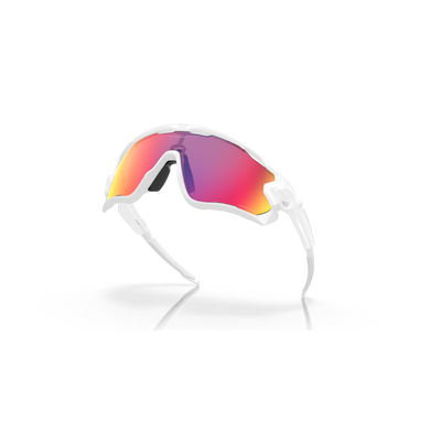 Oakley Jawbreaker Prizm Road Lenses, Polished White Frame - Cyclop.in