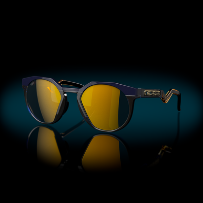Oakley HSTN Prizm 24k Polarized Lenses, Navy/Transparent Blue Frame - Cyclop.in