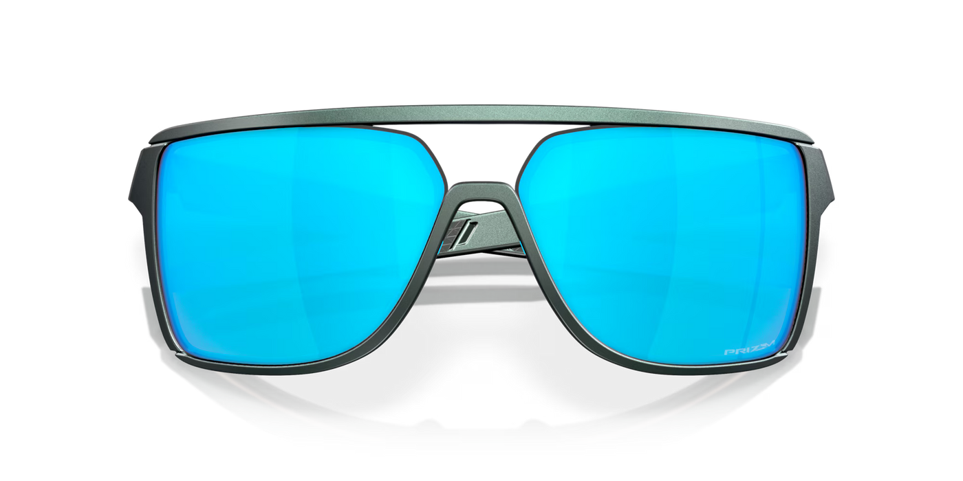 Oakley Castel Prizm Sapphire Lenses, Matte Silver/Blue Colorshift Frame - Cyclop.in