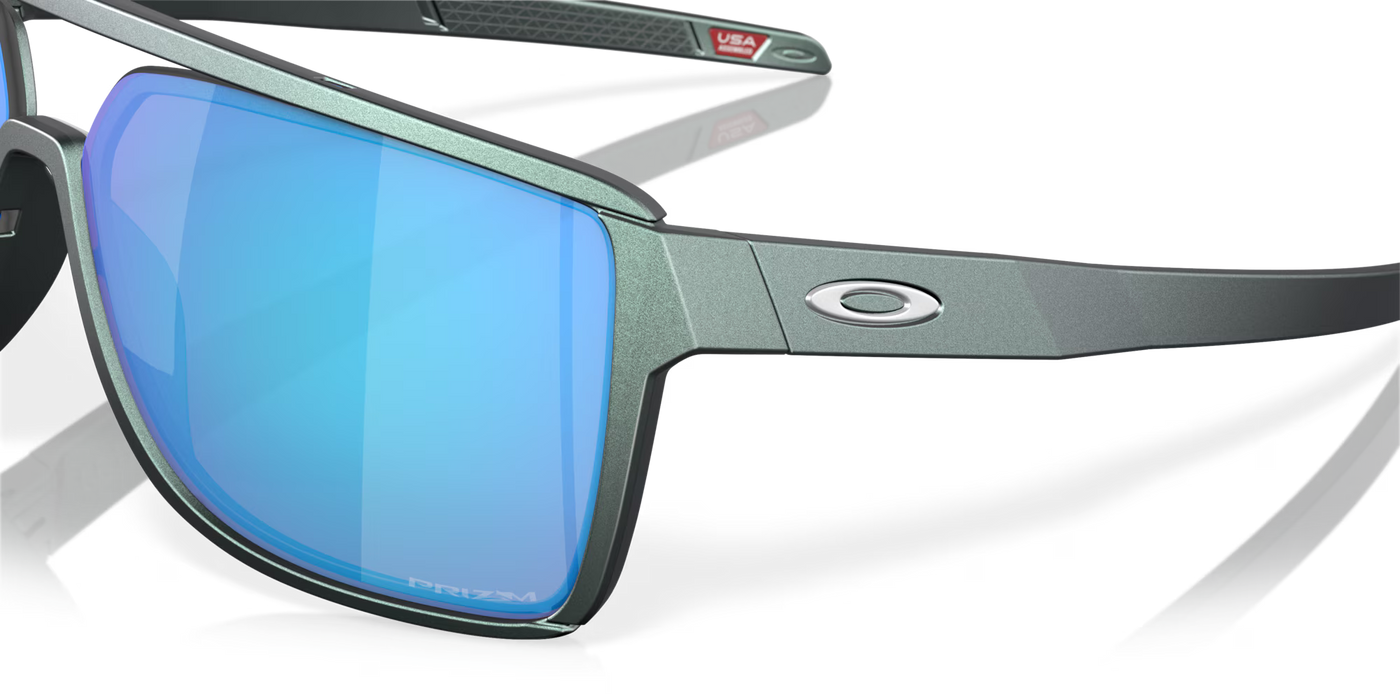 Oakley Castel Prizm Sapphire Lenses, Matte Silver/Blue Colorshift Frame - Cyclop.in