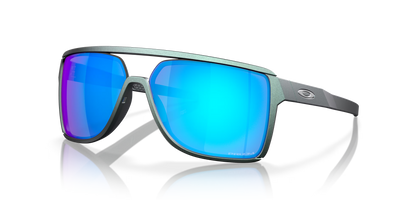 Oakley CASTEL Prizm Sapphire Lenses, Matte Silver/Blue Colorshift Frame - Cyclop.in