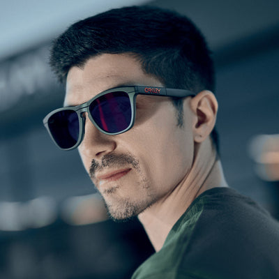 Oakley Frogskins Range Prizm Road Lenses, Matte Black/Matte Grey Smoke Frame (Maverick Vinales Signature Series) - Cyclop.in