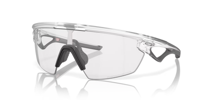 Oakley Sphaera Clear To Black Iridium Photochromic Lenses, Matte Clear Frame - Cyclop.in