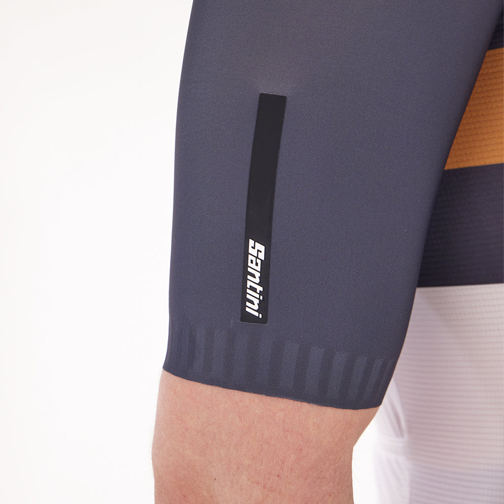 Santini Eco Sleek Bengal Jersey - White/Orange - Cyclop.in