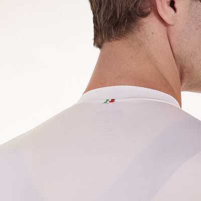 Santini Eco Sleek Bengal Jersey - White/Orange - Cyclop.in