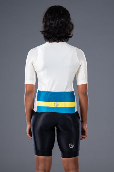 Apace Elite Fit Unisex Cycling Jersey - Ivory - Cyclop.in