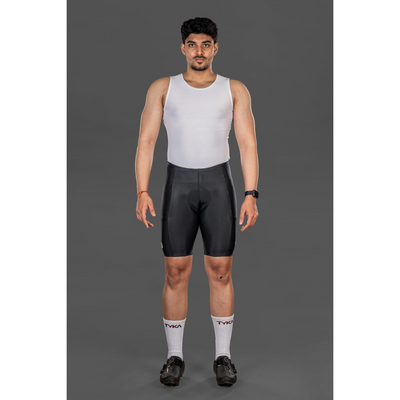 Apace Evolve Men's Bibless Cycling Shorts - Black - Cyclop.in