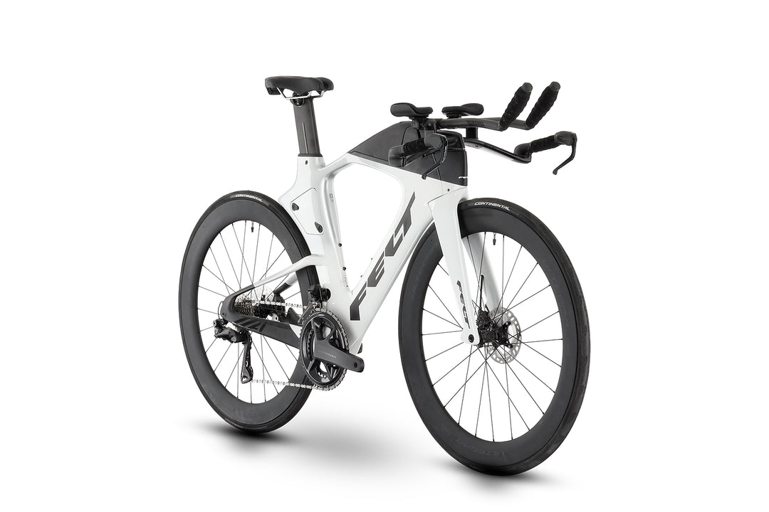 Felt IA FRD Ultimate Ultegra Di2 Triathlon Bike Silver Glitter – White  Fade 48