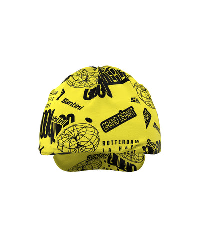 Santini TDF Rotterdam Cycling Cap-Print - Cyclop.in