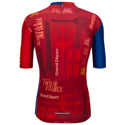 Santini Tour De France Bologna Jersey - Print - Cyclop.in